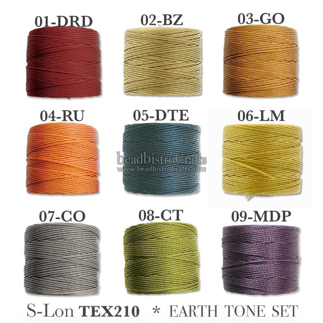 Slon TEX 210 Bead Cord Nylon Beading Cord 77 Yard Length Spools 27