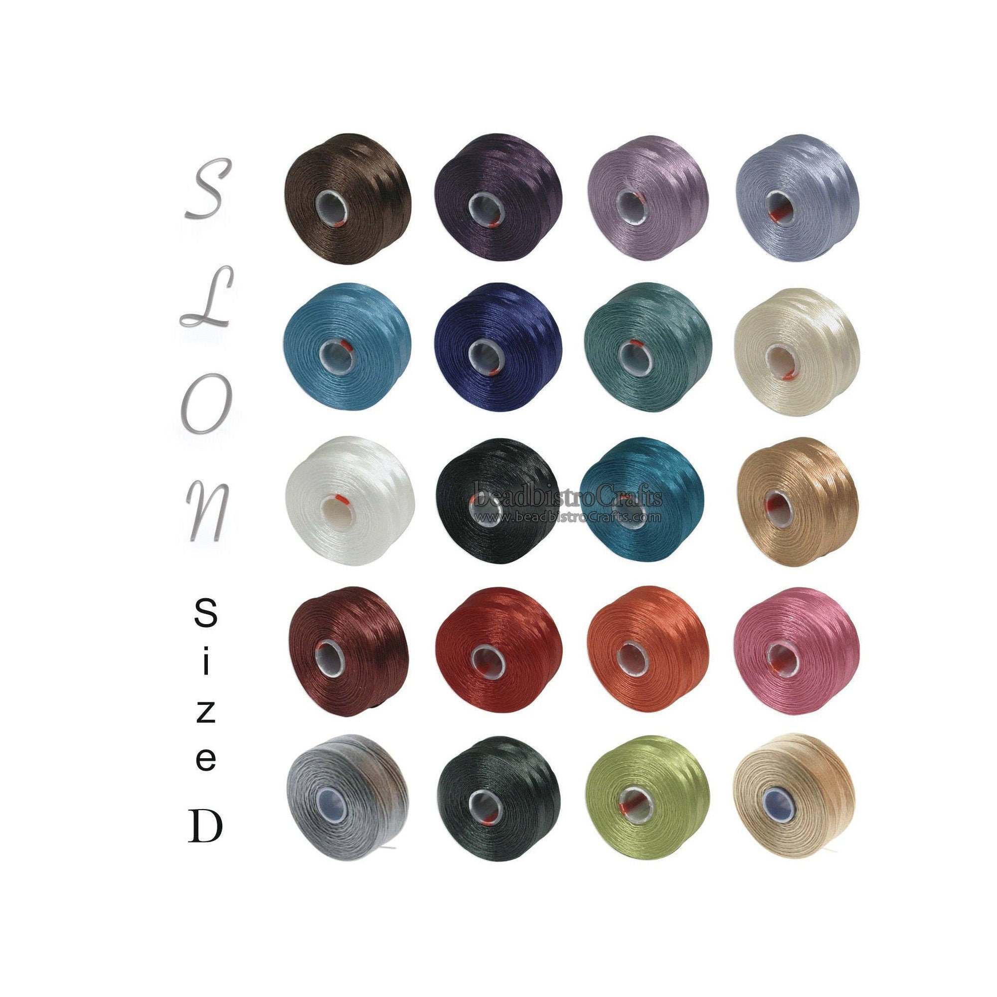 S-Lon (Superlon) Nylon Beading Thread - Size D- TEX45 - 78 Yards