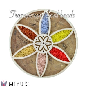 22g MIYUKI TRANSPARENT Round Glass 11/0 Seed Beads - Size 11 Rocaille beads * Choose Color *