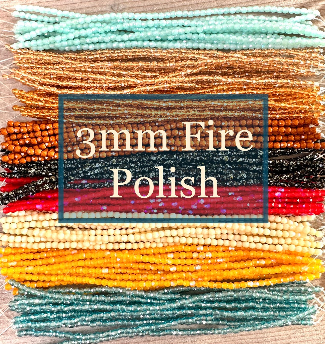 3mm Fire Polish Beads Fire Polish Facetted Czech Glass Beads CHOOSE