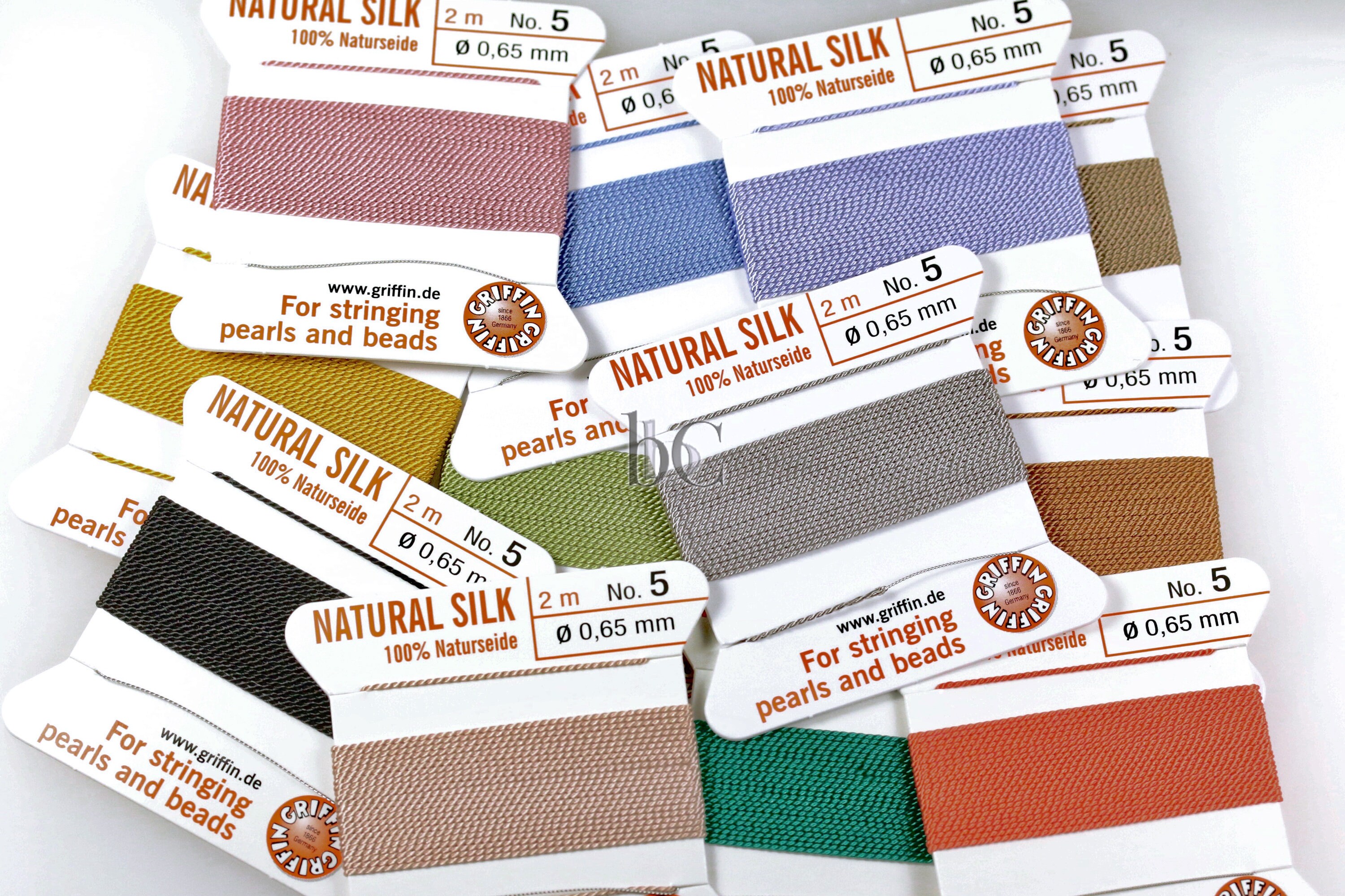 No. 5 SILK CORD Perlseide Griffin Natural Silk Bead Cord Etsy