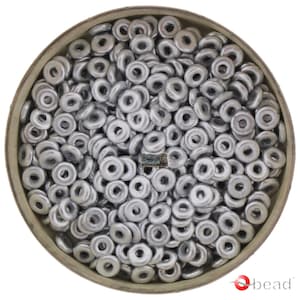 5g Tschechische O-Perlen - ALUMINIUM SILBER - 1 x 4 mm