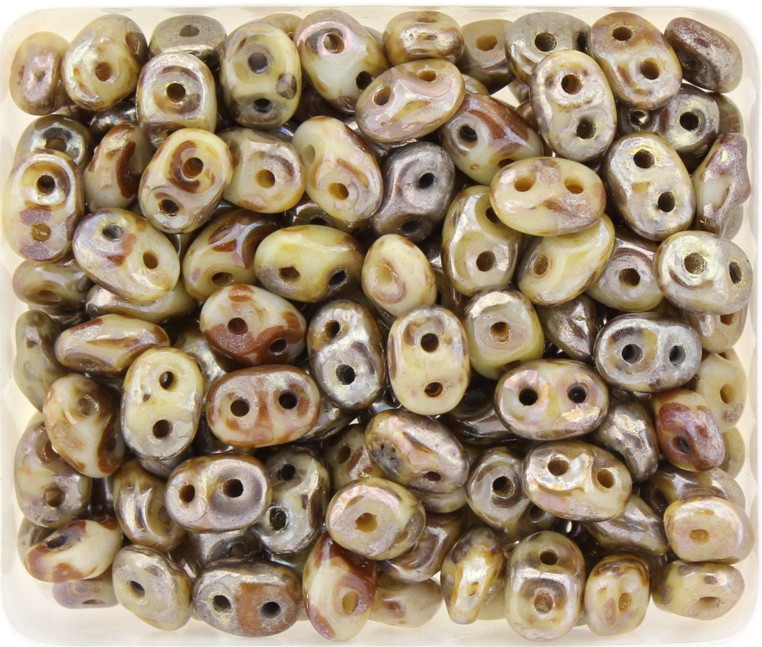 20g Czech Superduo 2-hole Beads - Chalk REMBRANDT * 2.5x5mm - Etsy