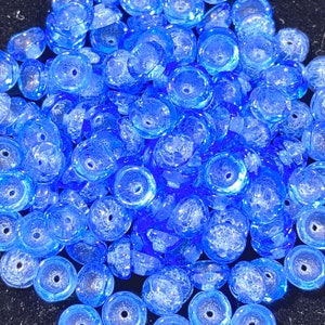 TeaCup Beads 125pcs Sapphire 2x4mm Czech Glass Bead Cap Beads image 1