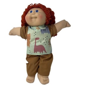 Dinosaur Print Doll Outfit 15–16 Inch Cabbage Patch Boy or Girl Clothes