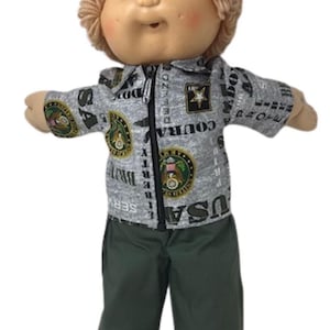 15-16 Inch Doll Army Print Outfit – Cabbage Patch Kid Military Clothes