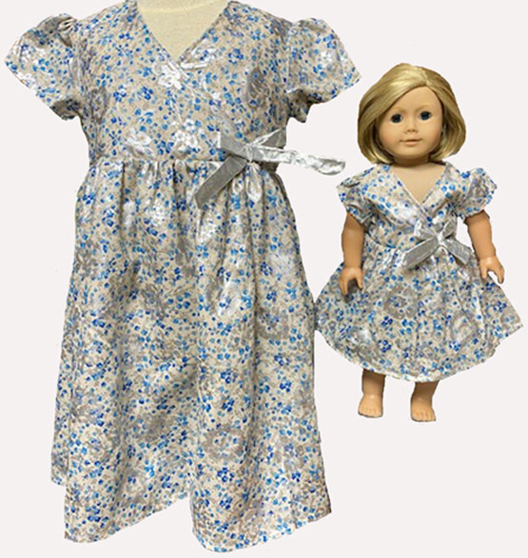 Matching Girl and Doll Clothing Designer Fabric Dress Size 5 Etsy
