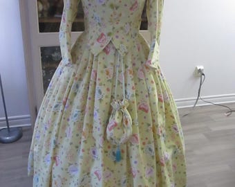 Moda femenina de la época victoriana - Vestido de la década de 1860 - Talla 14 (B40" - W32") NB-687