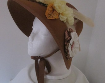 Civil War Women Bonnet - Victorian Women Hat - Adult Size - #694