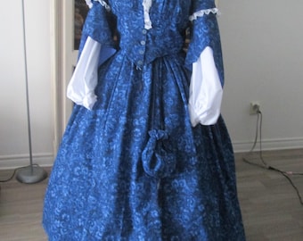 Victorian Women Dress - 1860s Women Fashion - Size 16 (B42" - W33.5") #NB-727