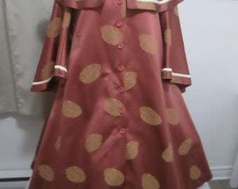 Women's  Set ( Cloak and Reticule)- 1860's Palletot - Size "M" (B38" - 40") #NB-669