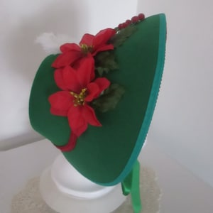 Victorian Christmas Carol Bonnet - Dicken's Caroler Bonnet - Adult Size - #NB-573