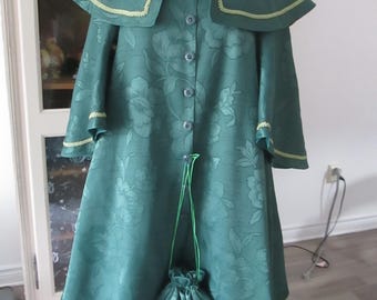 Women's  Set (cloak&reticule)- 1860's  Palletot - Size "M" (B38" - 40") #NB-681