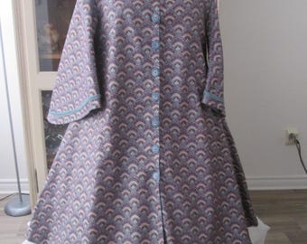 Victorian Women Fashion  - 1860s Women Cloak and reticule - Size "L" (Bust 42") - #NB-718