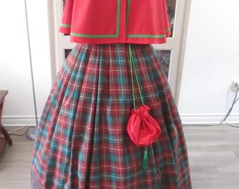 Dickens Christmas Carol  Costume  (Cape, Skirt and Reticule) - Size 16 (B 42" - W34") #NB-620