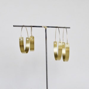 Mod Hoop, Modern Gold Hoop, Modern Gold Earring, Gold Hoop Earring, Modern Hoop Earrings, Minimalist Earrings, Minimal Earrings, Hoops image 2
