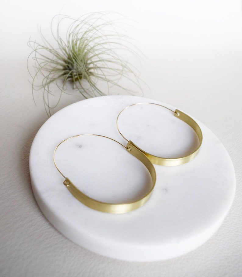 Mod Hoop Modern Gold Hoop Modern Gold Earring Gold Hoop Etsy