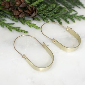 Mod Hoop, Modern Gold Hoop, Modern Gold Earring, Gold Hoop Earring, Modern Hoop Earrings, Minimalist Earrings, Minimal Earrings, Hoops image 10