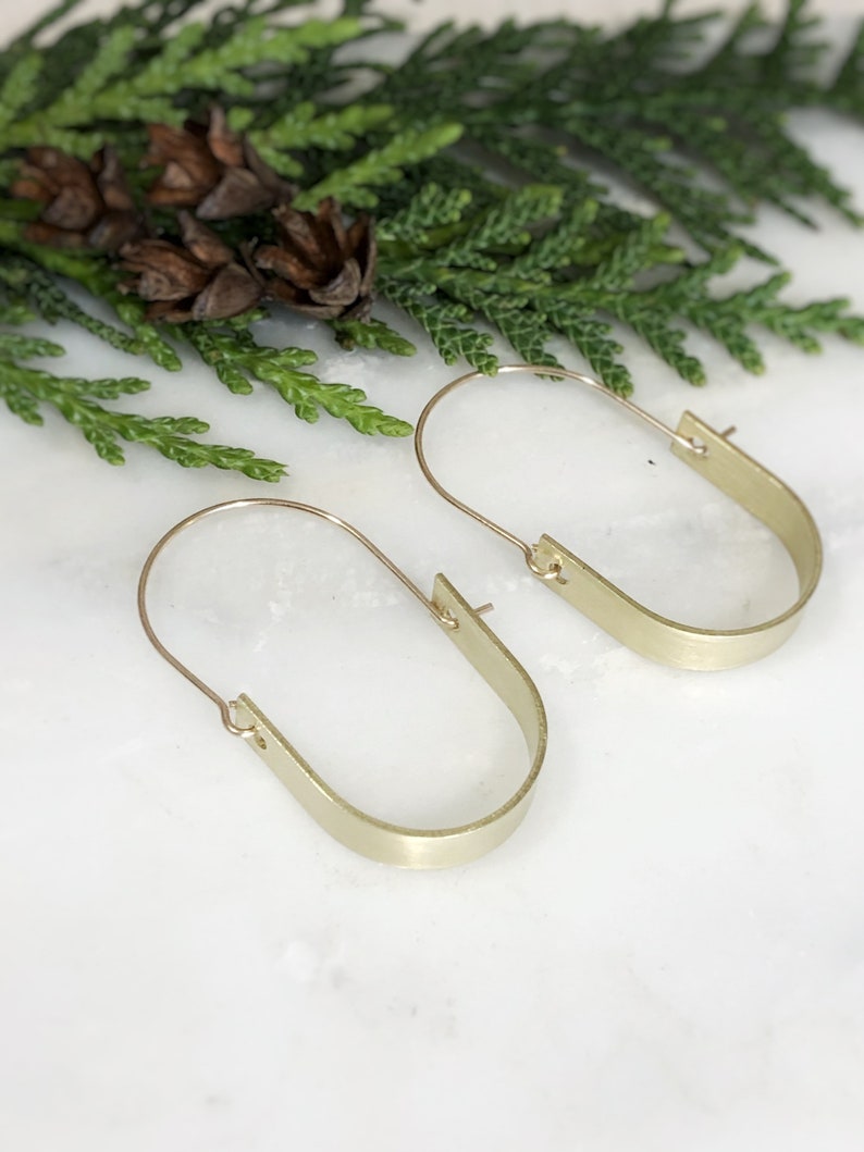 Mod Hoop, Modern Gold Hoop, Modern Gold Earring, Gold Hoop Earring, Modern Hoop Earrings, Minimalist Earrings, Minimal Earrings, Hoops image 10