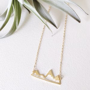 Peak of Fashion! Rhodium Plated Mountain Range Necklace main image 1