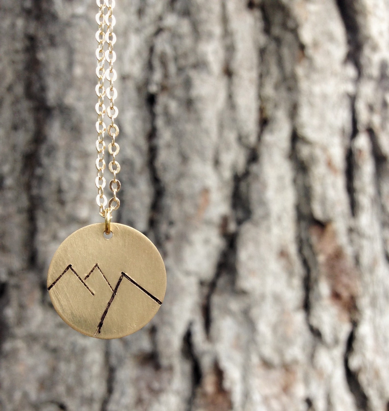 Mountain Pendant Necklace Mountain Pendant Mountain Range Etsy