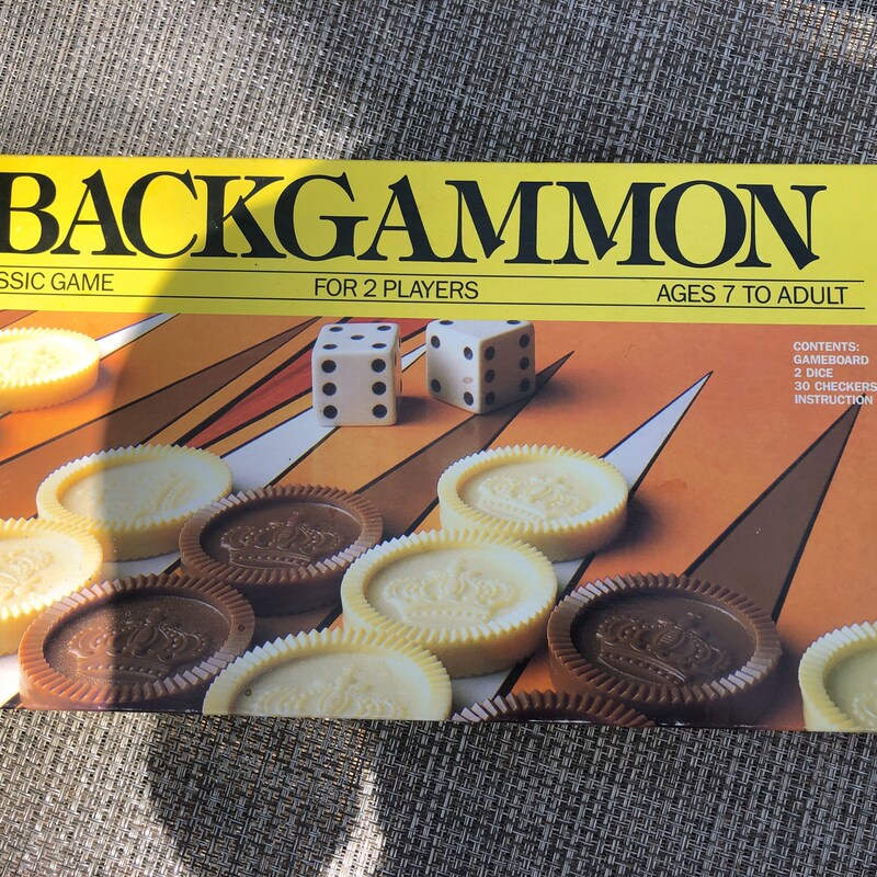 Grand jeu de Backgammon et d'échecs en bois, mallette pliable, Vintage 1950-1960 - Jeux & Jouets