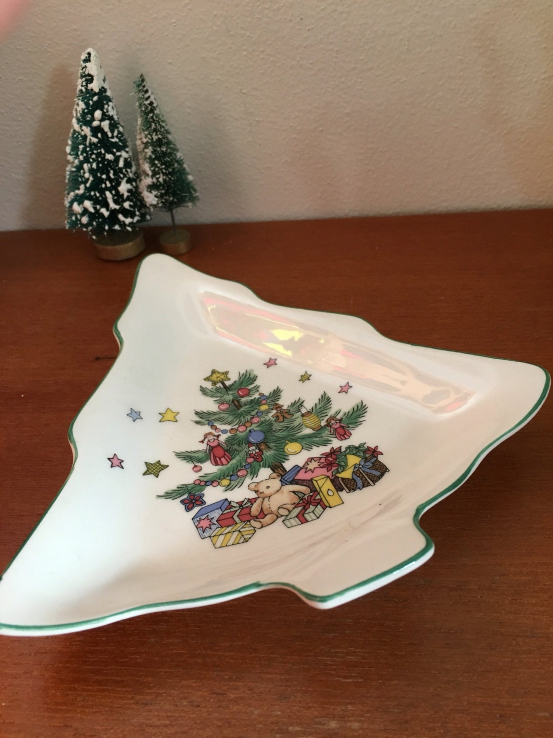 Vintage Nikko Happy Holiday Christmas Tree Candy Dish Etsy