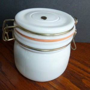 vintage white canister image 1