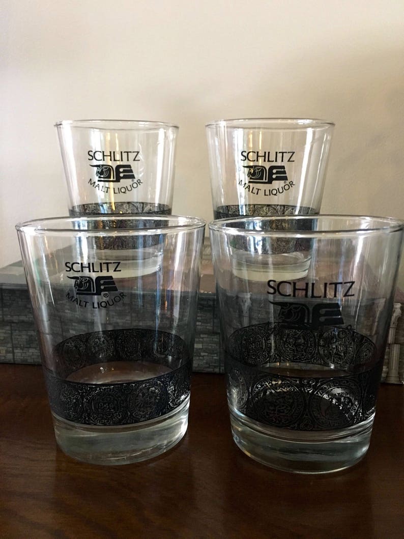 Schlitz Malt Liquor Beer Glass Etsy