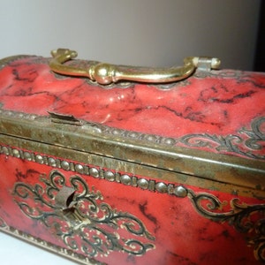 Metal tin  Blue Bird Confectionery chest trinket box- reduced