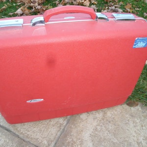 Vintage Luggage - Sears Forecast Ruby  red