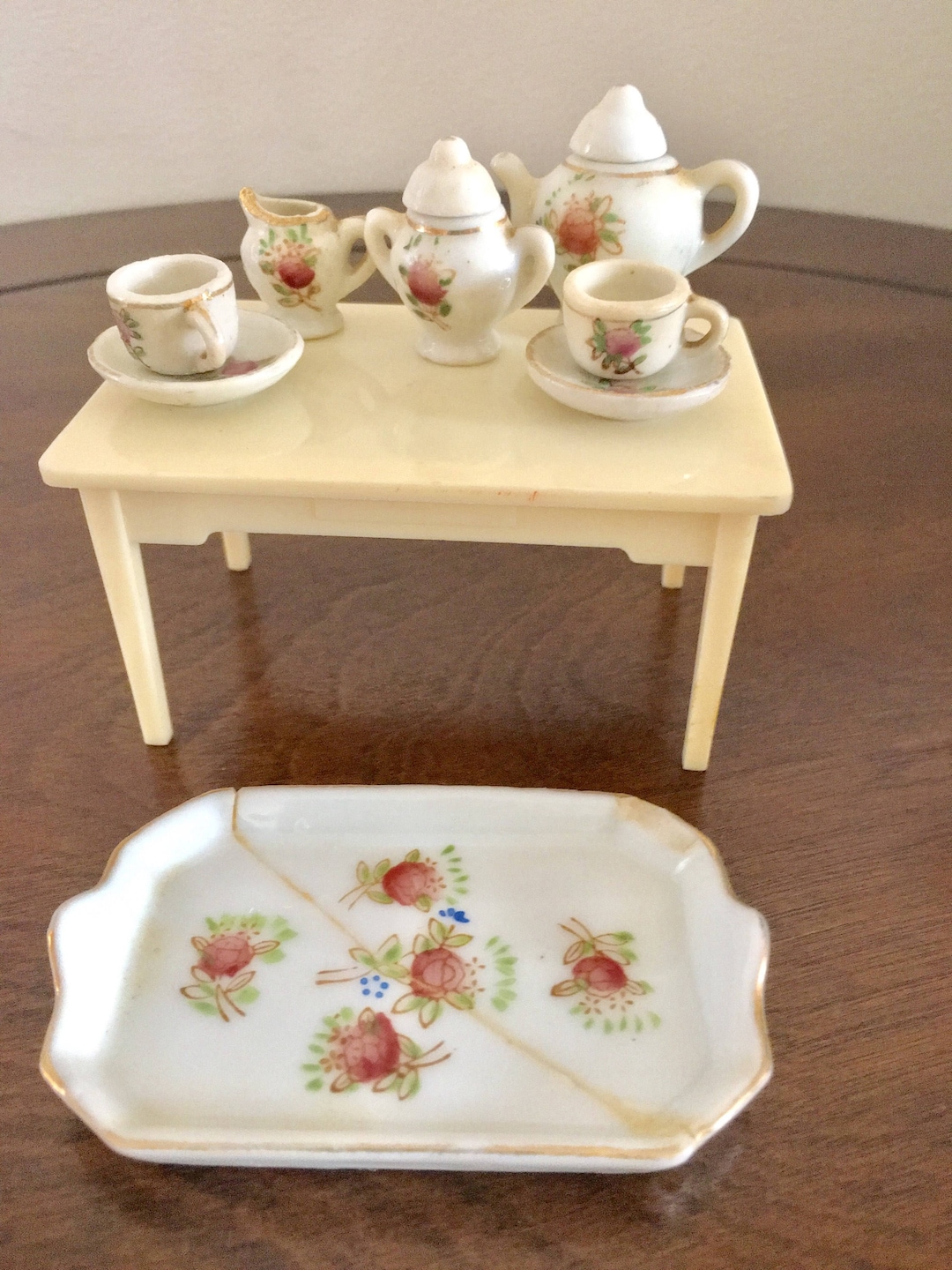 Porcelain Miniature Toy Tea Set Etsy