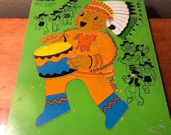 Playskool Wood preschool puzzle Indian