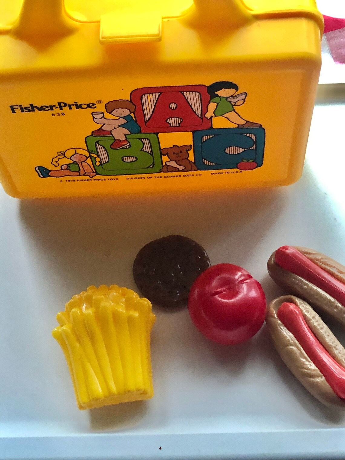 Play food with Fisher Price toy lunch box Etsy
