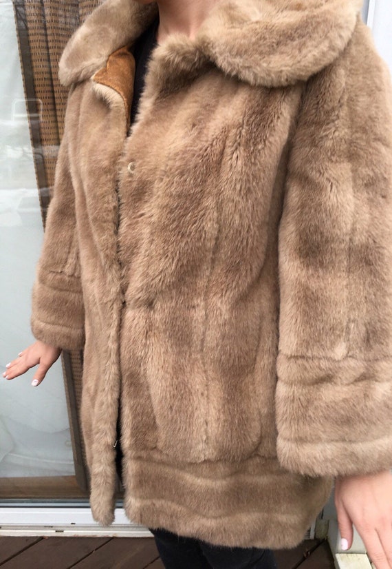 Fur coat early 70s vintage Faux