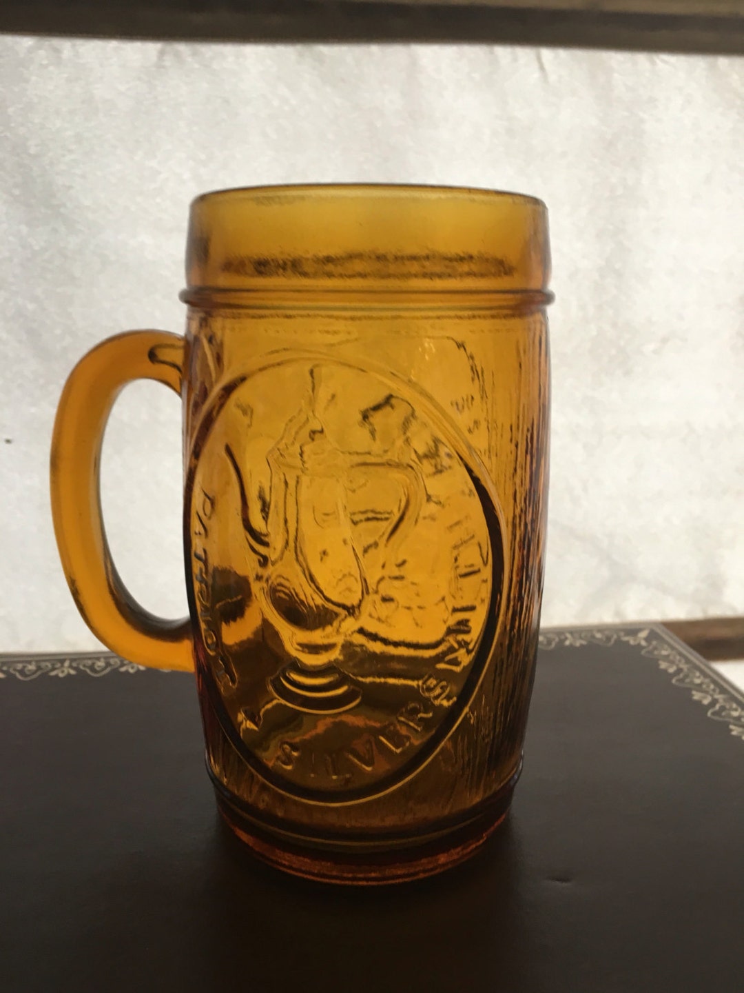 Amber Beer Mug Set of 2 Etsy
