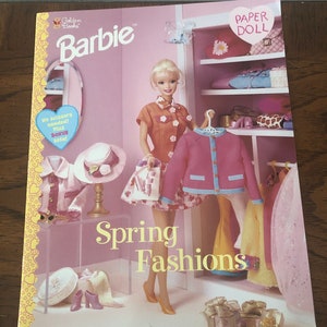 Barbie Paper Doll Book   Spring Fashions