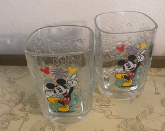 Mickey Mouse McDonald's  2 glass/Tumblers celebrating 100 years of Disney Magic