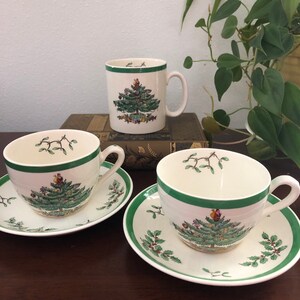 Spode Christmas   cups and saucers