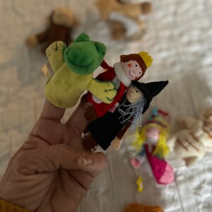 Vintage Plush finger puppets
