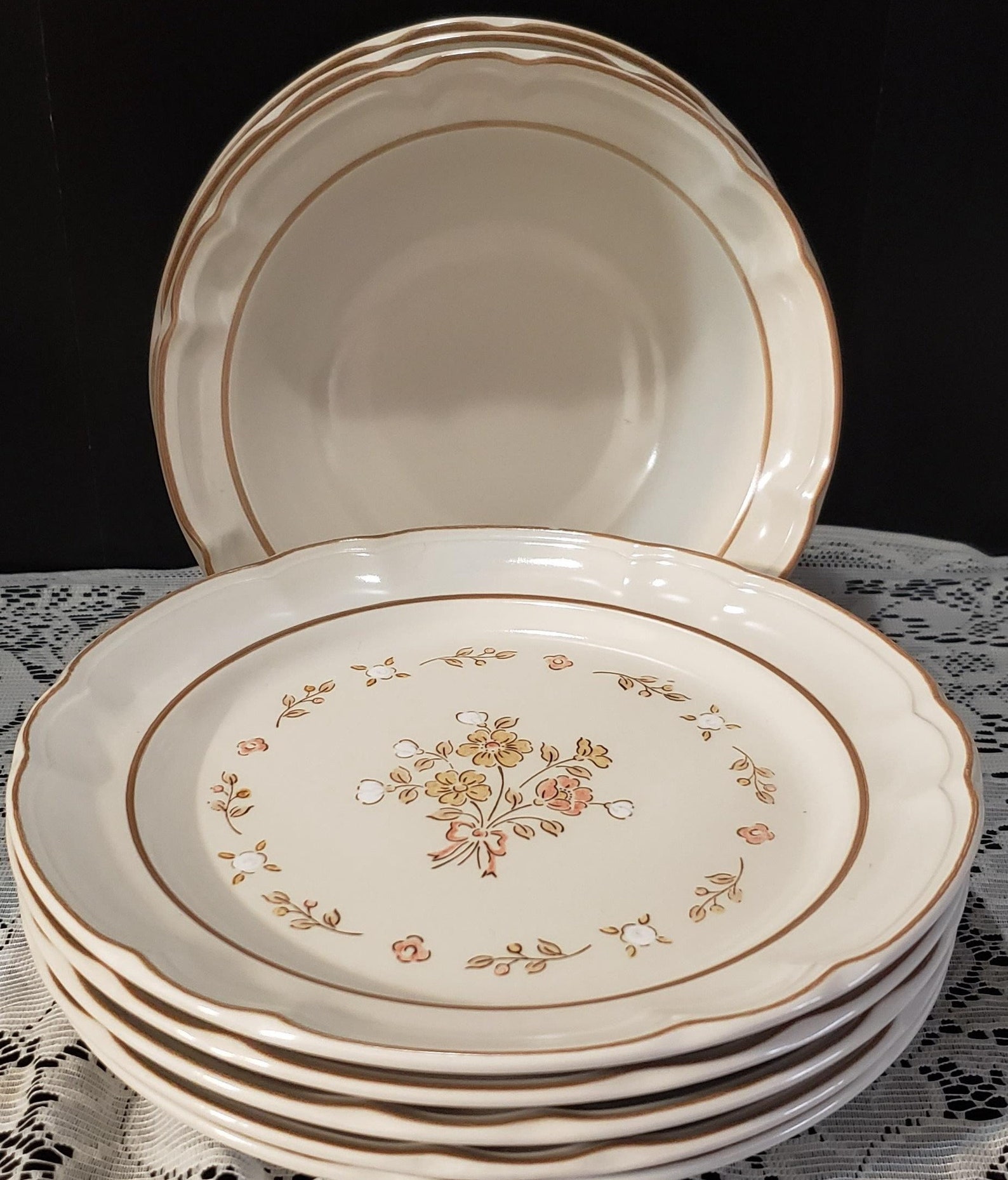 Cordella Collection Vintage Stoneware Side Plates and Etsy