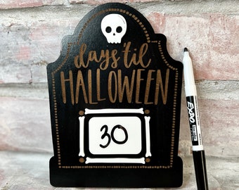 Headstone Halloween countdown • Countdown to Halloween Sign • Halloween Farmhouse Decor • Farmhouse Sign • Home Decor Sign