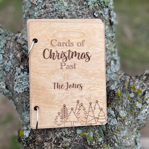 Christmas Card Keeper • Personalized Greeting Card Keeper • Keepsake Gift • Greeting Card Organizer • Custom Engraved Gift • Card Storage