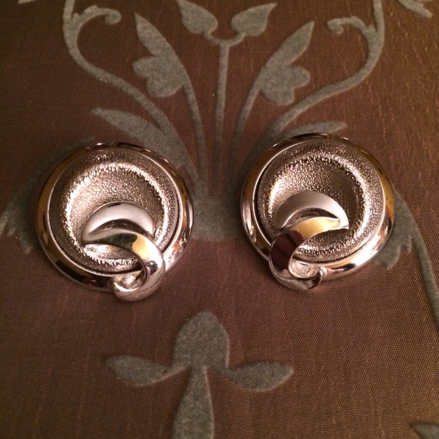 Vintage Silver Coro Clip On Earrings signed Etsy
