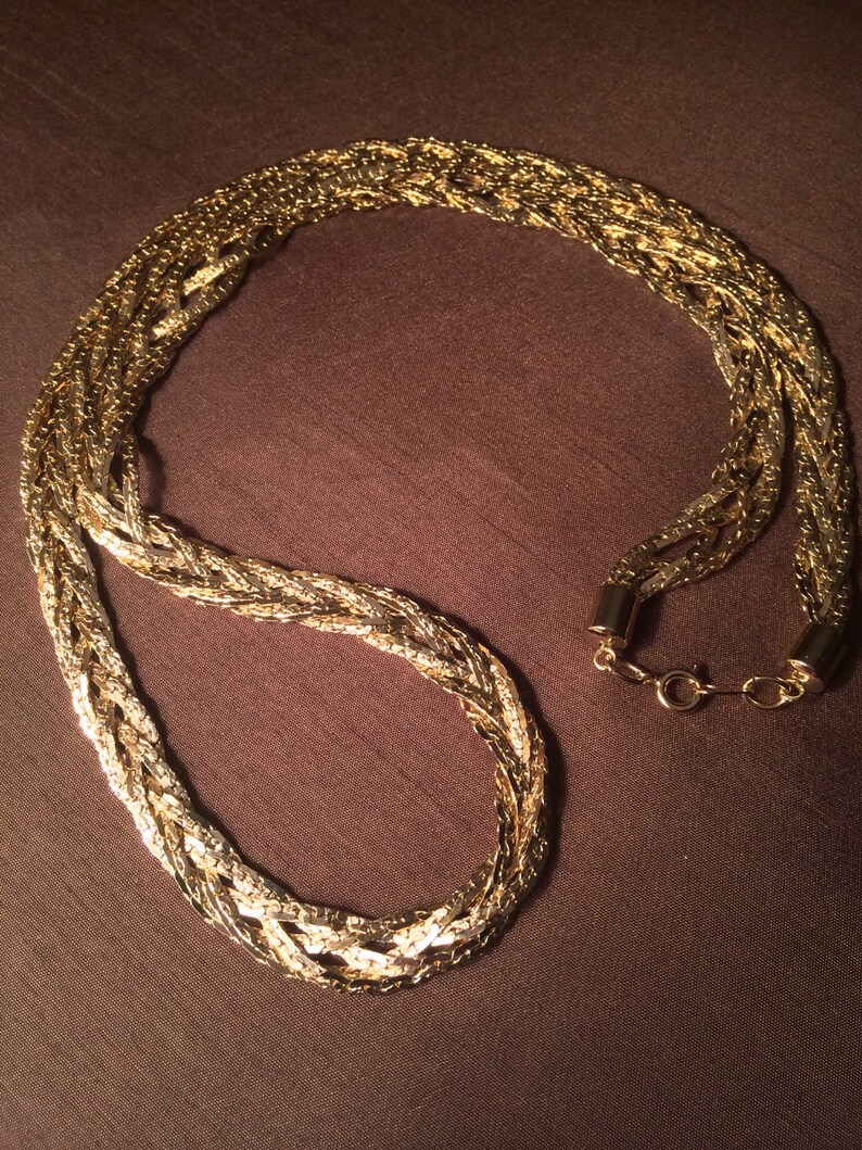 Stunning Gold Plated 30 Necklace Stamped Korea Etsy