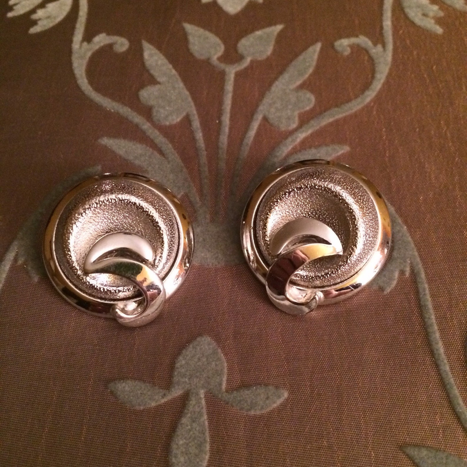 Vintage Silver Coro Clip On Earrings signed Etsy