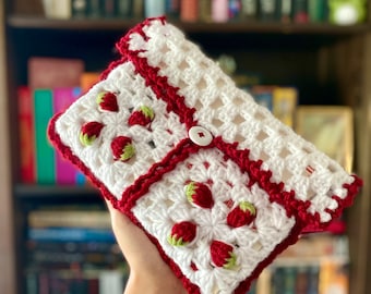 Strawberry Crochet Booksleeve
