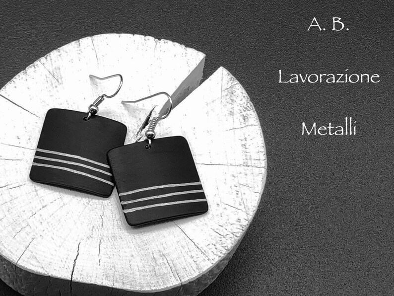 Anodized aluminum earrings