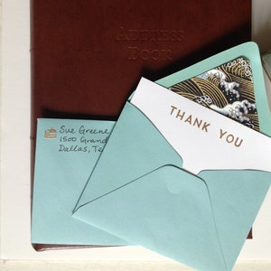 Gold Thank You Cards With Lined Envelopes - Etsy