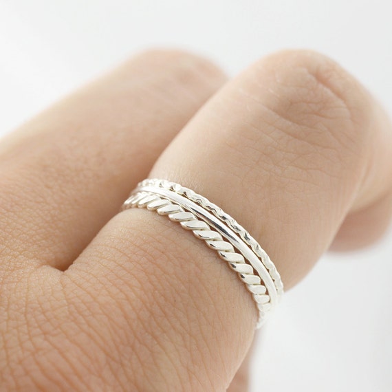 Sterling Silver 925 wire wrapped,twist ring,Stacking ring,delicate minimalist ring,dainty ring,Stackable ring.